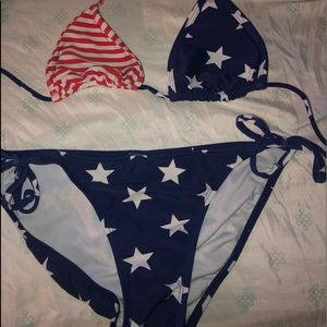 american flag bikini size: m